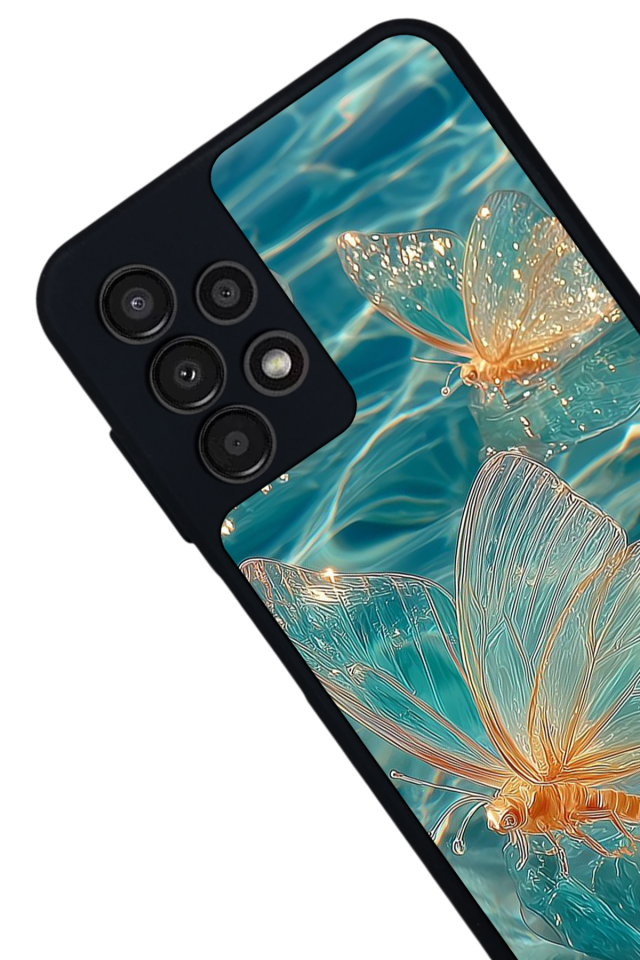 Samsung Galaxy A13 Uyumlu Kelebek Tasarımlı Glossy Premium Kılıf