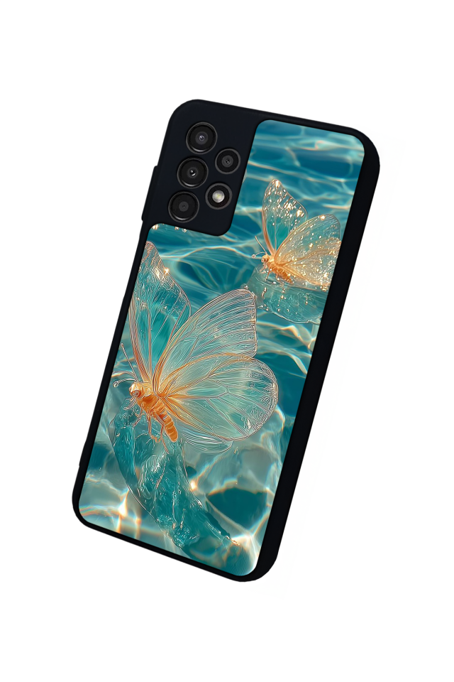 Samsung Galaxy A13 Uyumlu Kelebek Tasarımlı Glossy Premium Kılıf