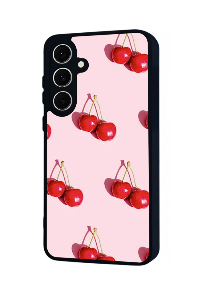 Samsung Galaxy A16 Uyumlu Kiraz Tasarımlı Glossy Premium Kılıf
