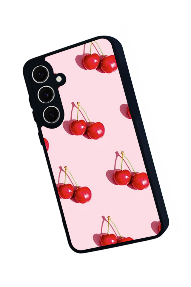 Samsung Galaxy A16 Uyumlu Kiraz Tasarımlı Glossy Premium Kılıf