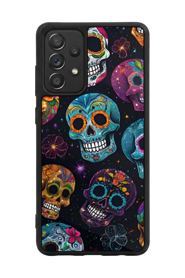 Samsung Galaxy A72 Uyumlu KuruKafa Tasarımlı Glossy Premium Kılıf