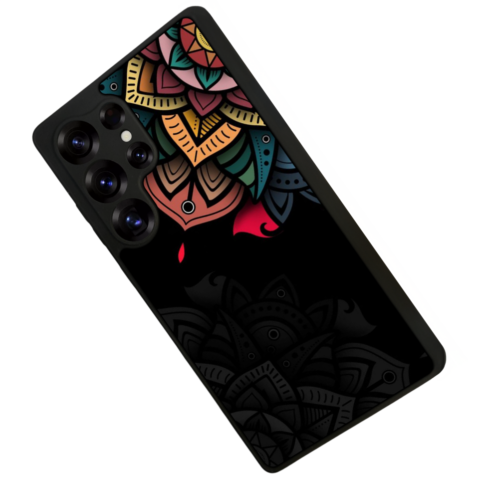 Samsung Galaxy S25 Ultra Uyumlu Mandala Tasarımlı Glossy Premium Kılıf