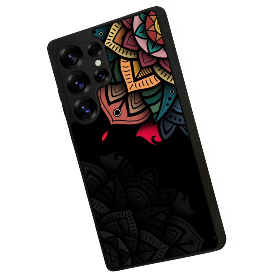 Samsung Galaxy S25 Ultra Uyumlu Mandala Tasarımlı Glossy Premium Kılıf