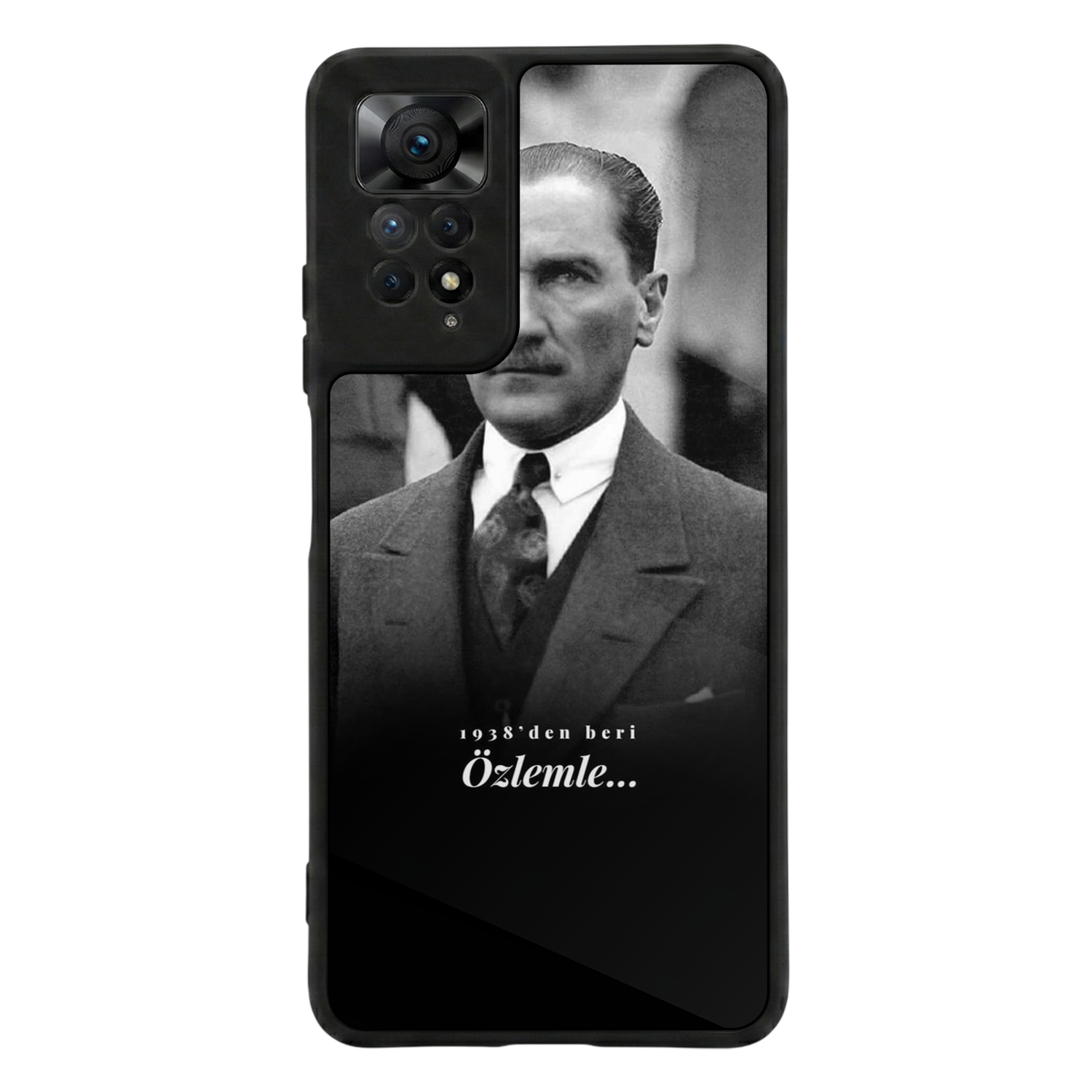 Xiaomi Redmi Note 12 Pro Uyumlu Mustafa Kemal Ataturk Tasarımlı Glossy Premium Kılıf