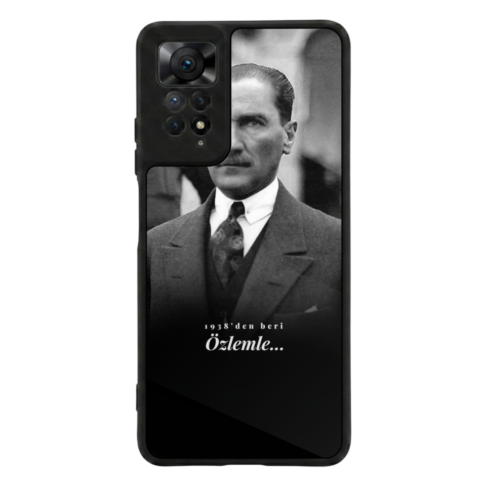 Xiaomi Redmi Note 12 Pro Uyumlu Mustafa Kemal Ataturk Tasarımlı Glossy Premium Kılıf