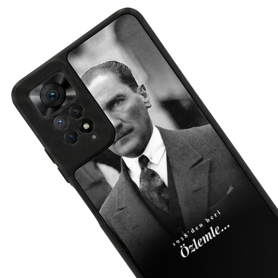 Xiaomi Redmi Note 12 Pro Uyumlu Mustafa Kemal Ataturk Tasarımlı Glossy Premium Kılıf