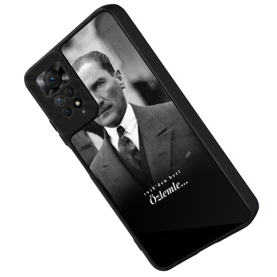 Xiaomi Redmi Note 12 Pro Uyumlu Mustafa Kemal Ataturk Tasarımlı Glossy Premium Kılıf