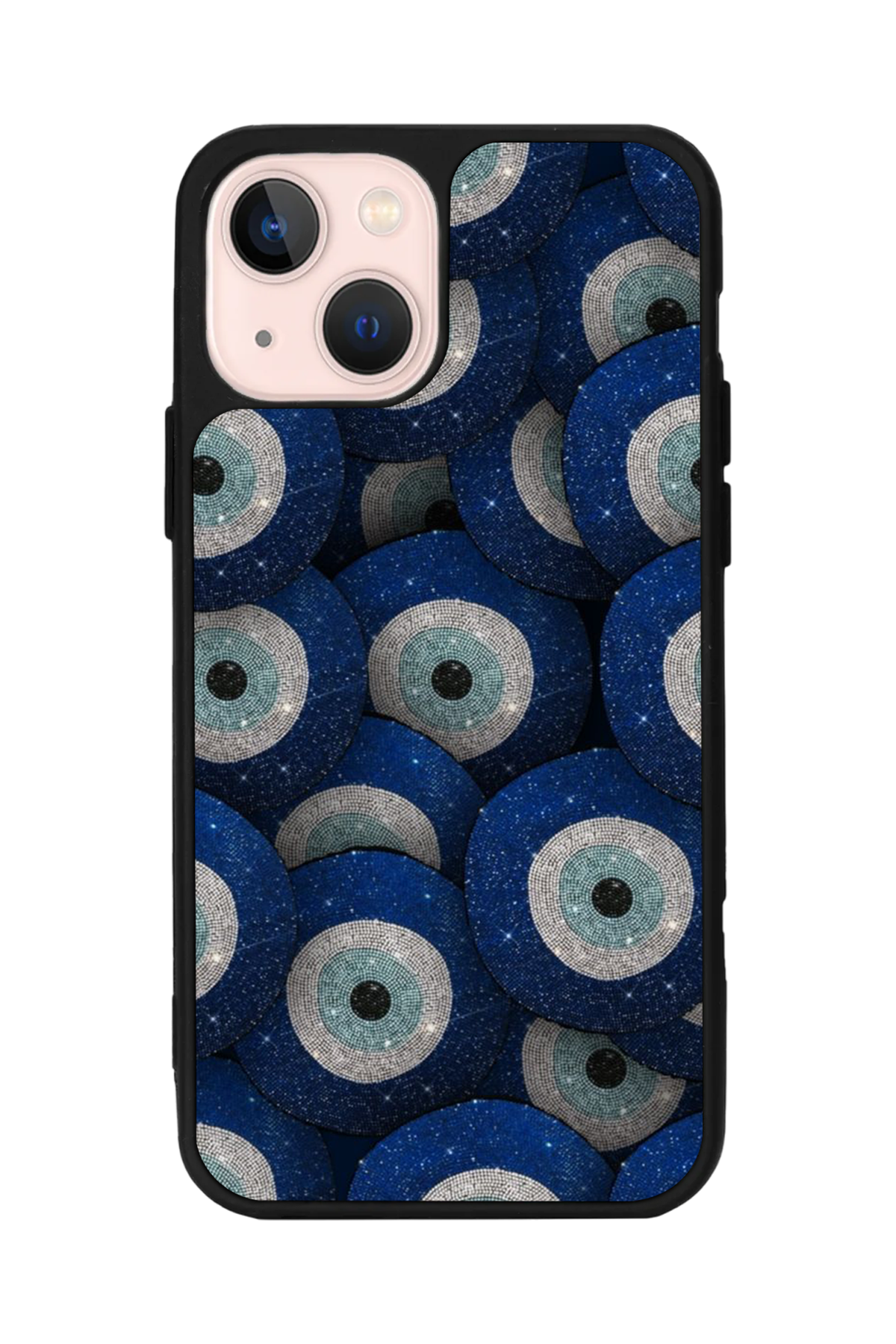 iPhone 14 Plus Uyumlu Nazar Tasarımlı Glossy Premium Kılıf