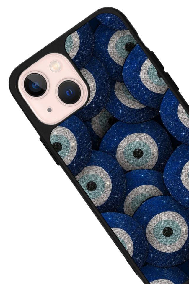 iPhone 14 Plus Uyumlu Nazar Tasarımlı Glossy Premium Kılıf