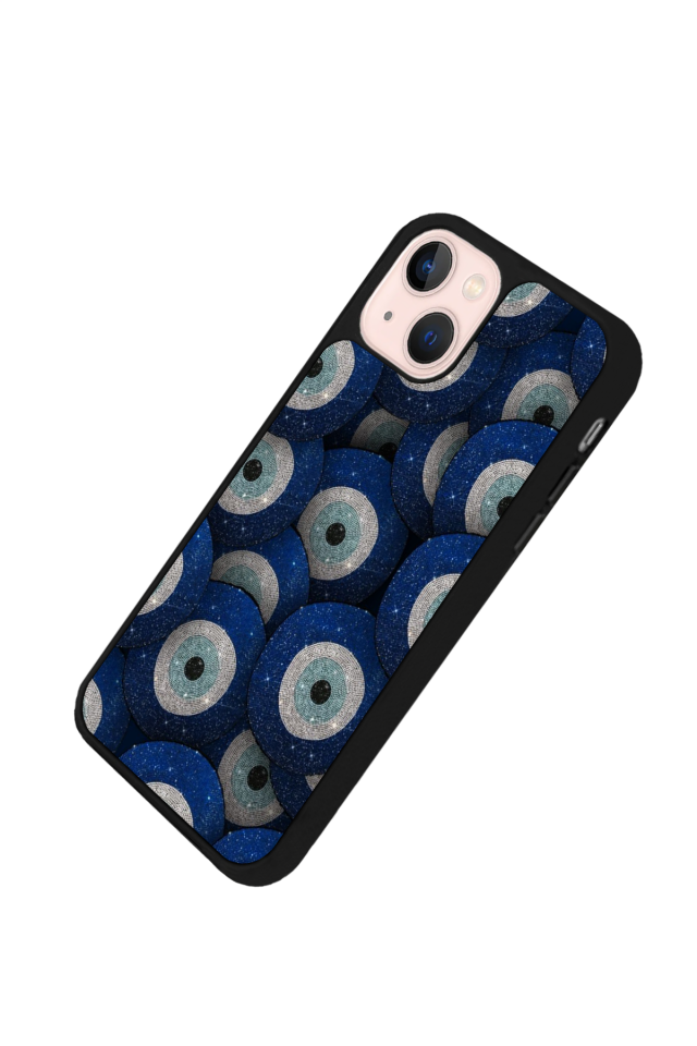 iPhone 14 Plus Uyumlu Nazar Tasarımlı Glossy Premium Kılıf