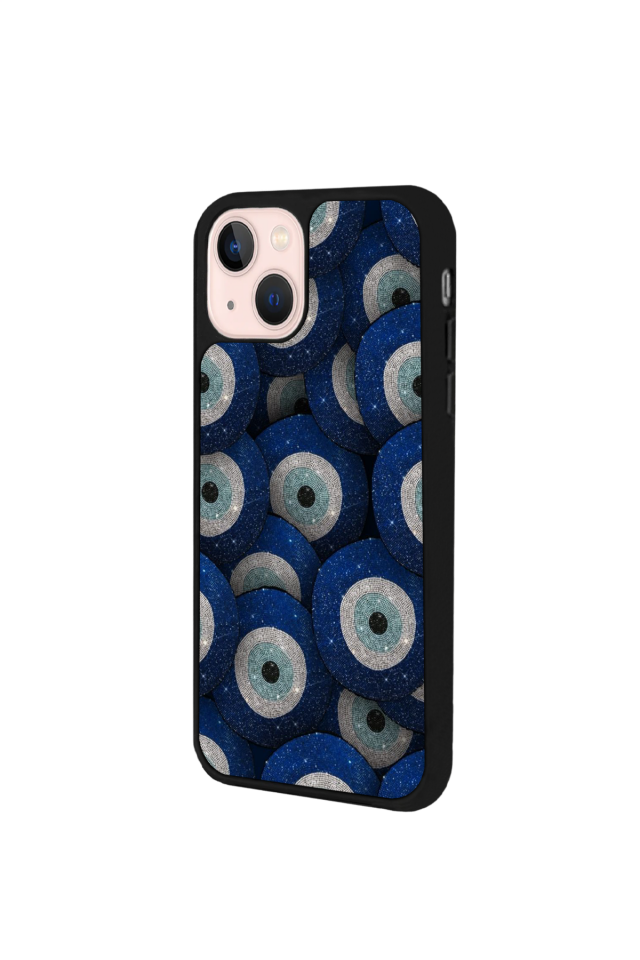 iPhone 14 Plus Uyumlu Nazar Tasarımlı Glossy Premium Kılıf