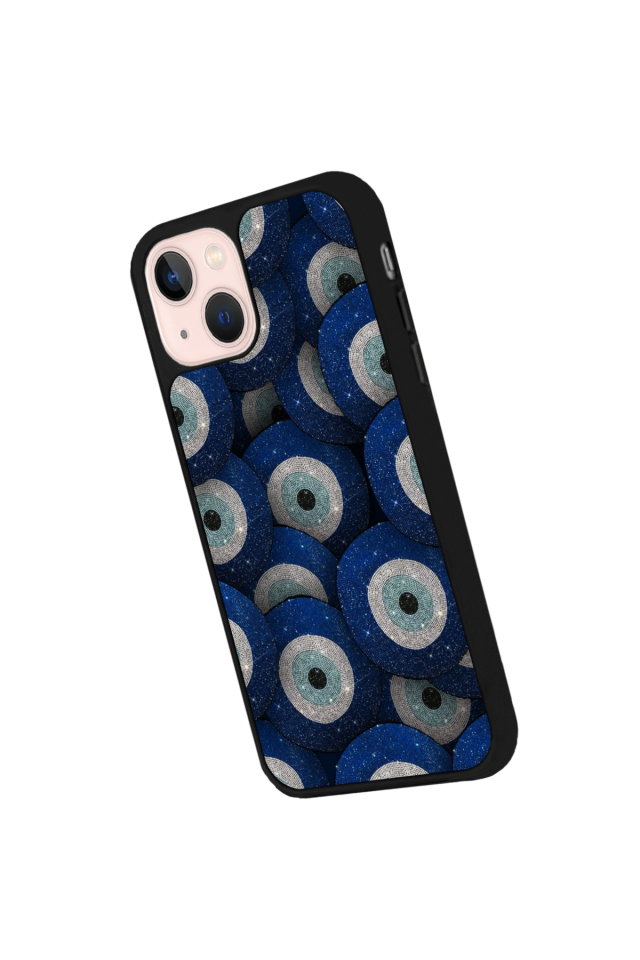 iPhone 14 Plus Uyumlu Nazar Tasarımlı Glossy Premium Kılıf