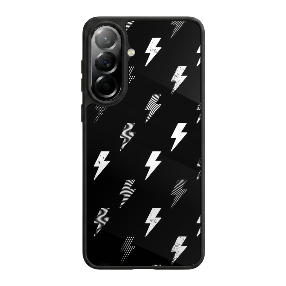 Samsung Galaxy A57 Uyumlu Simsek Tasarımlı Glossy Premium Kılıf