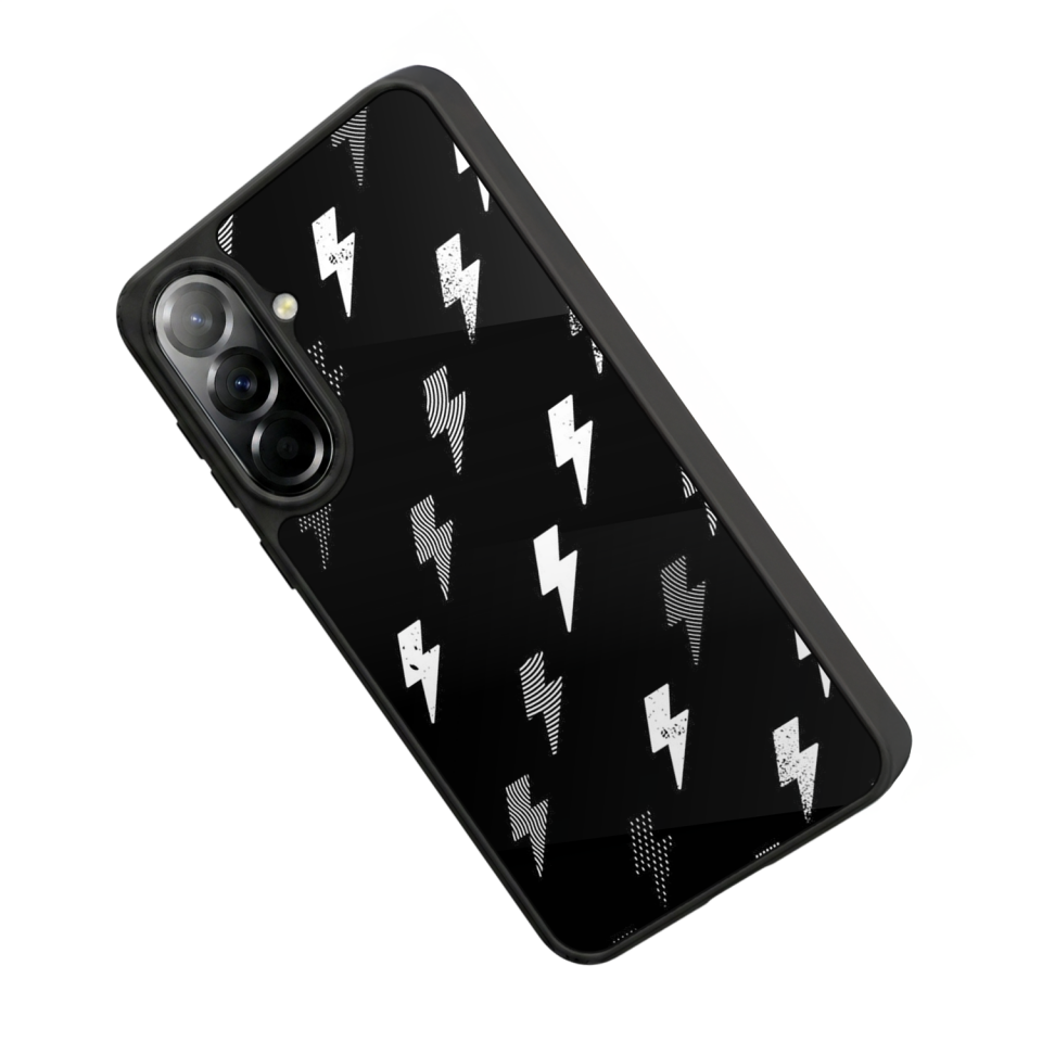 Samsung Galaxy A57 Uyumlu Simsek Tasarımlı Glossy Premium Kılıf