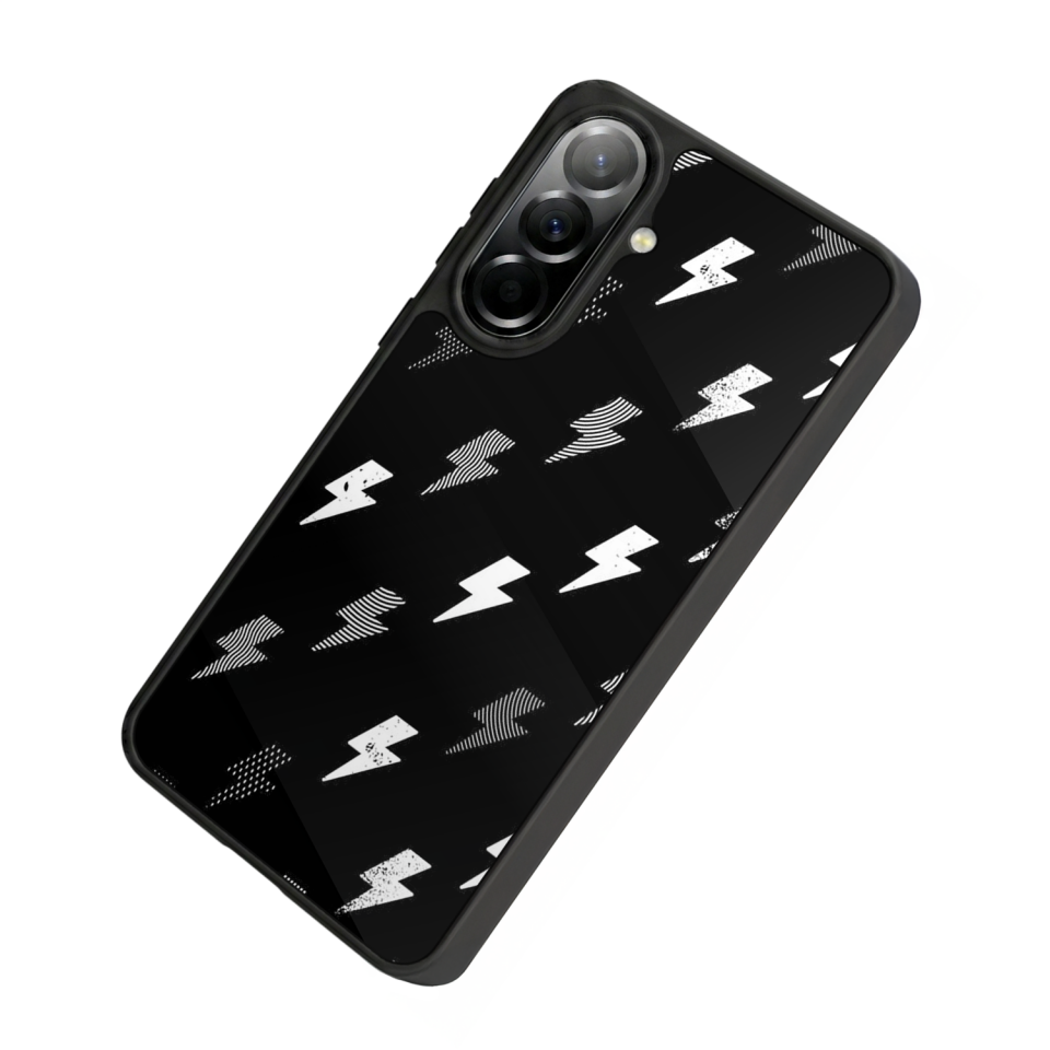 Samsung Galaxy A57 Uyumlu Simsek Tasarımlı Glossy Premium Kılıf