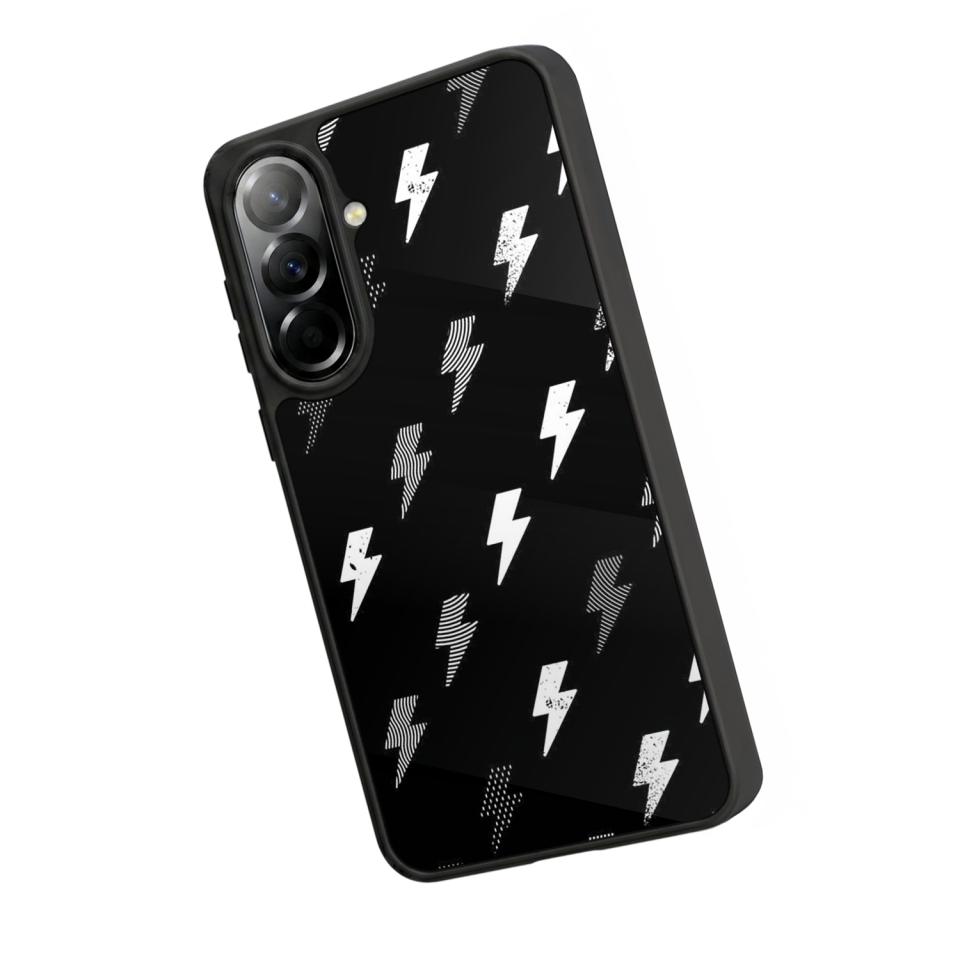 Samsung Galaxy A57 Uyumlu Simsek Tasarımlı Glossy Premium Kılıf