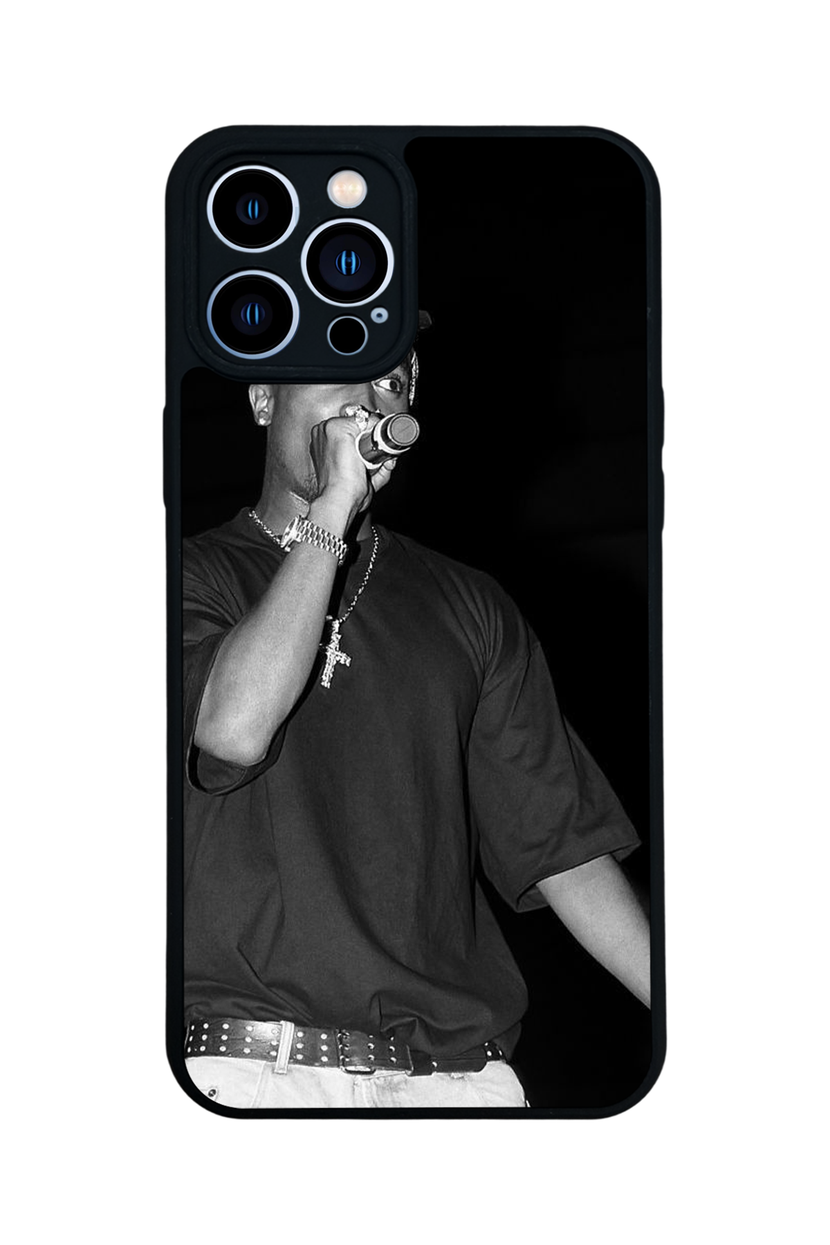 iPhone 13 Pro Max Uyumlu Tupac Tasarımlı Glossy Premium Kılıf