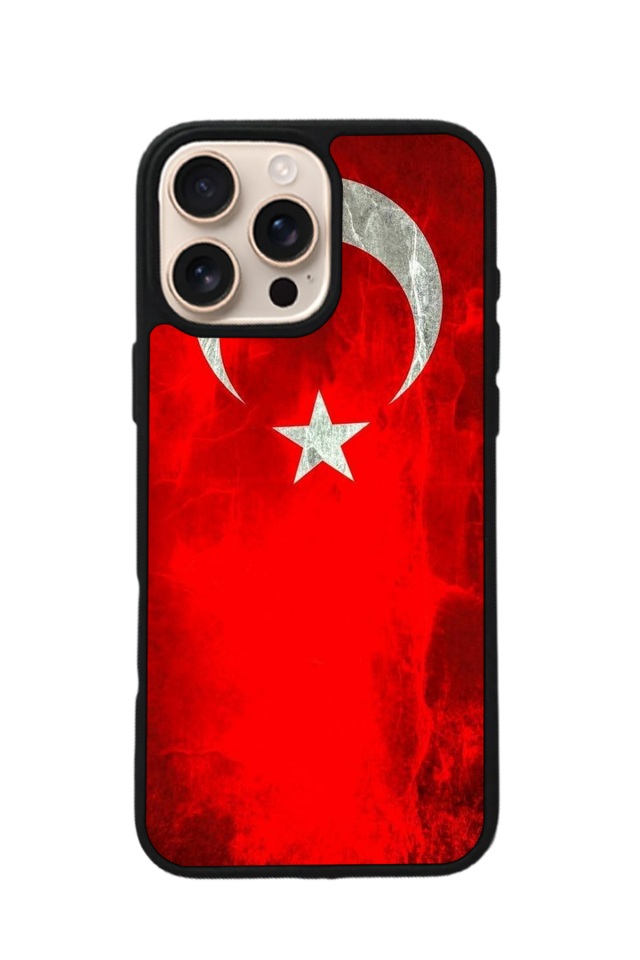 iPhone 16 Pro Max Uyumlu TürkBayragi Tasarımlı Glossy Premium Kılıf