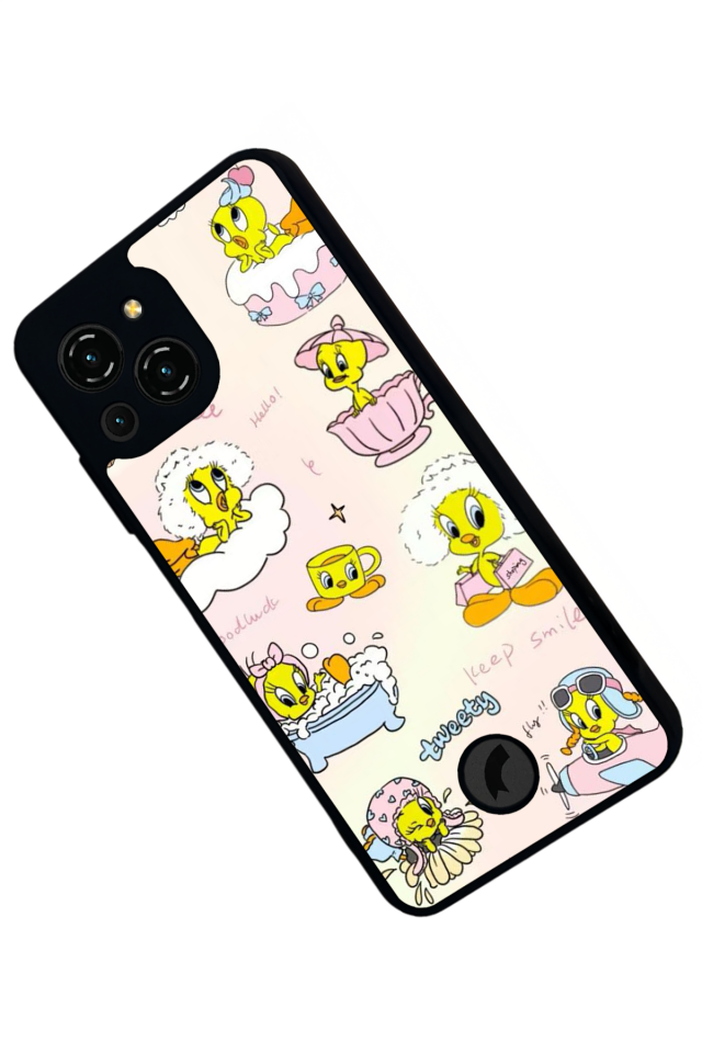 Reeder S23 Pro Max Uyumlu tweety Tasarımlı Glossy Premium Kılıf