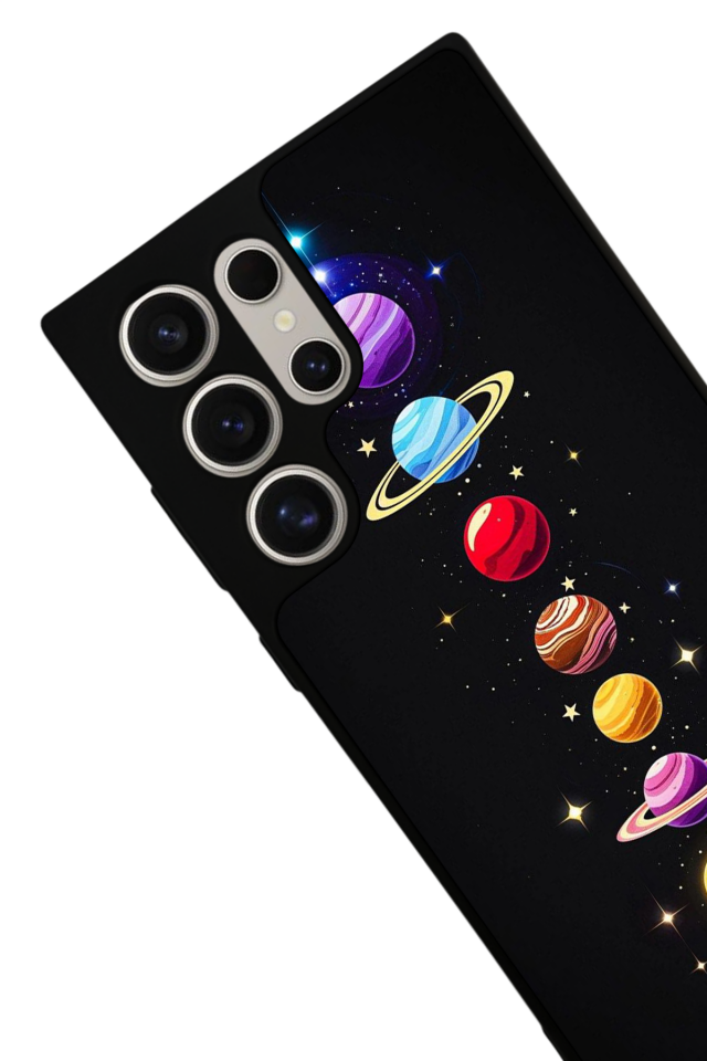 Samsung Galaxy S23 Ultra Uyumlu Uzay Tasarımlı Glossy Premium Kılıf