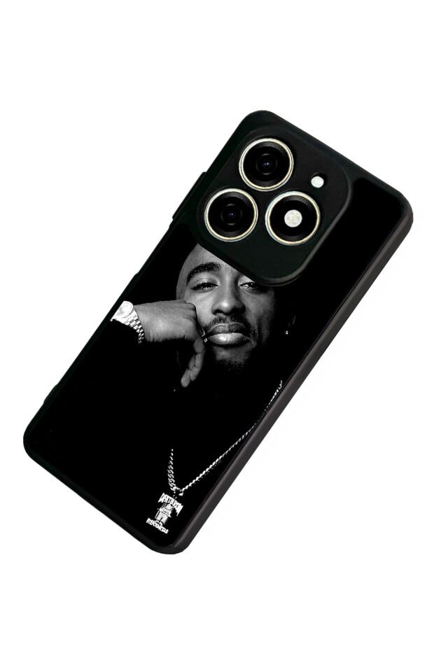 Tecno Spark 20/20C Uyumlu Tupac Tasarımlı Glossy Premium Kılıf