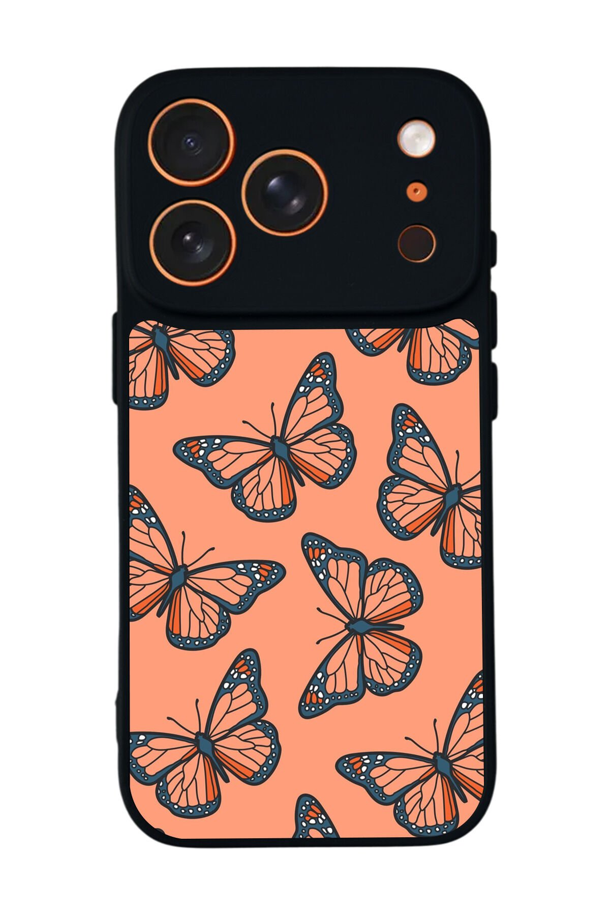 iPhone 17 Pro Uyumlu Kelebek Tasarımlı Glossy Premium Kılıf