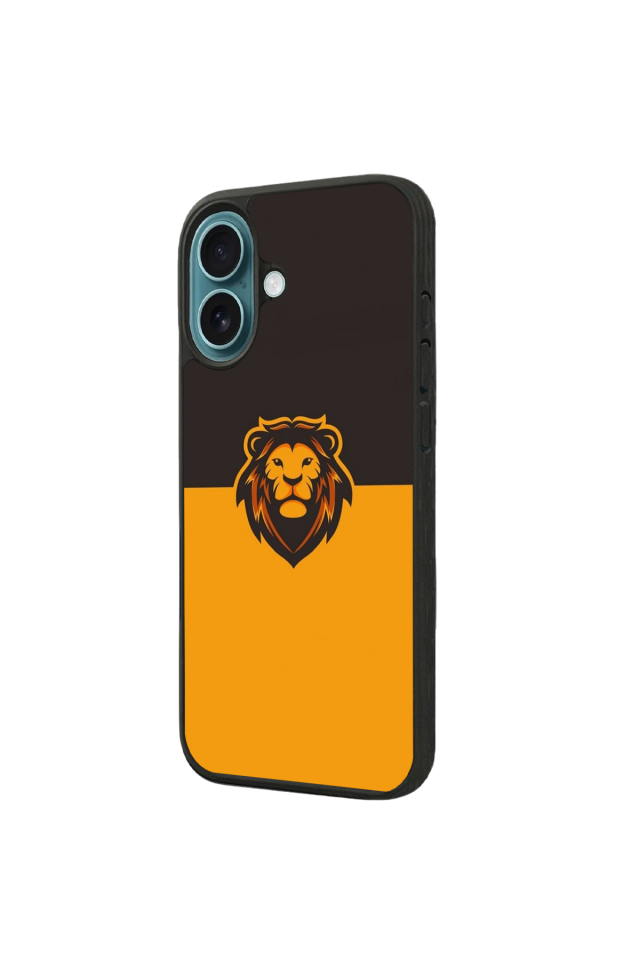 iPhone 16 Plus Uyumlu Aslan Tasarımlı Glossy Premium Kılıf
