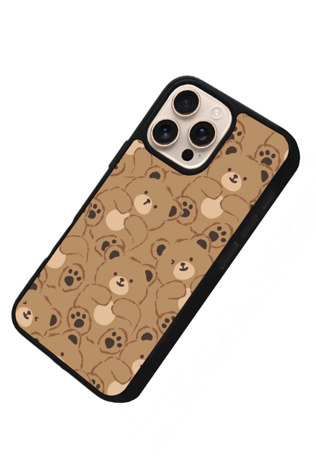 iPhone 15 Pro Uyumlu Ayı Tasarımlı Glossy Premium Kılıf