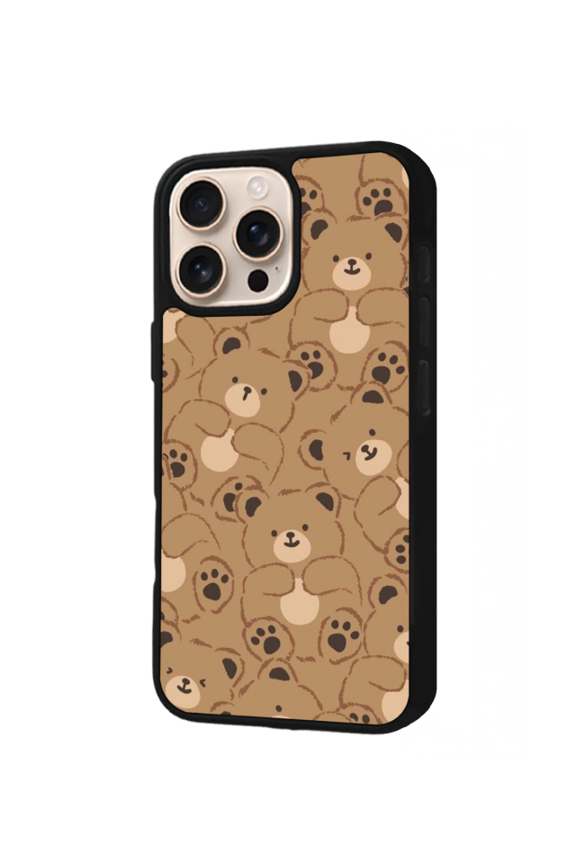 iPhone 15 Pro Uyumlu Ayı Tasarımlı Glossy Premium Kılıf