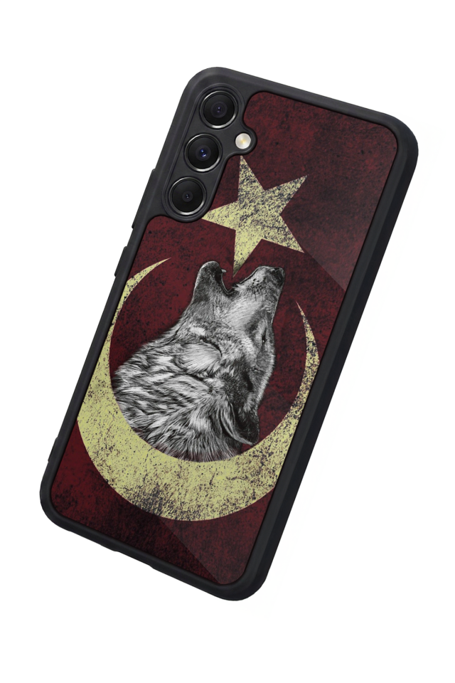 Samsung Galaxy A34 Uyumlu Bozkurt Tasarımlı Glossy Premium Kılıf
