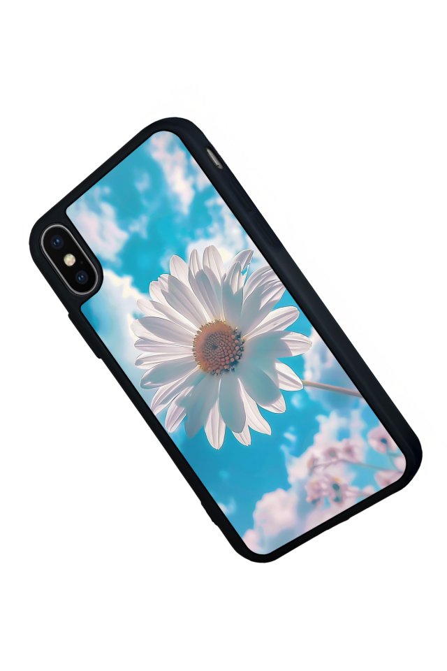iPhone X/ XS Uyumlu Cicek Tasarımlı Glossy Premium Kılıf