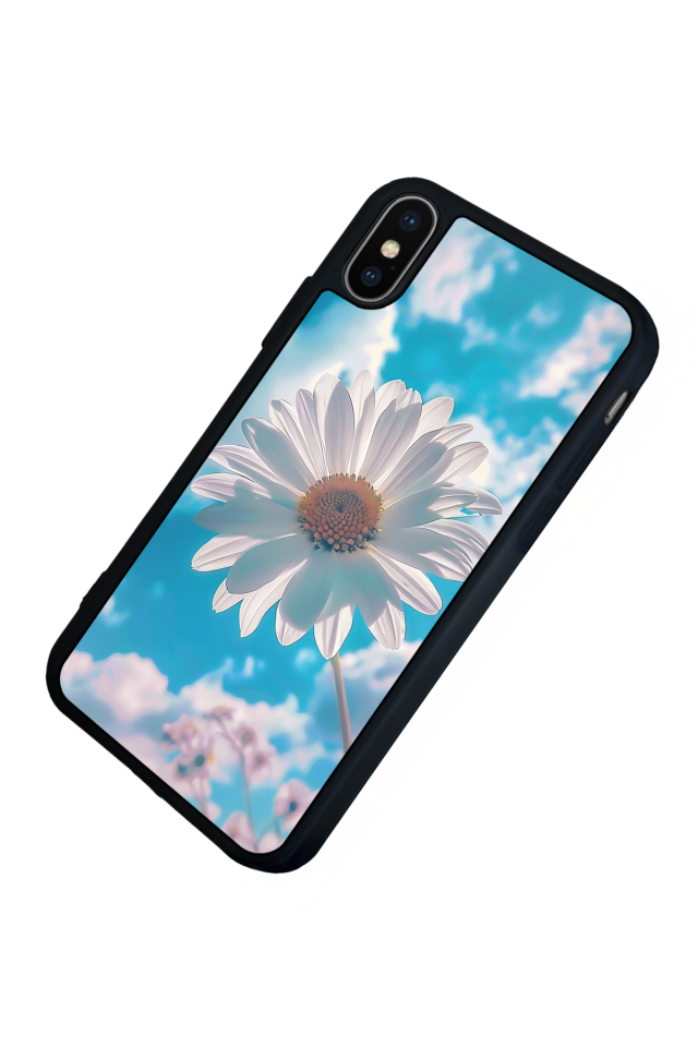 iPhone X/ XS Uyumlu Cicek Tasarımlı Glossy Premium Kılıf