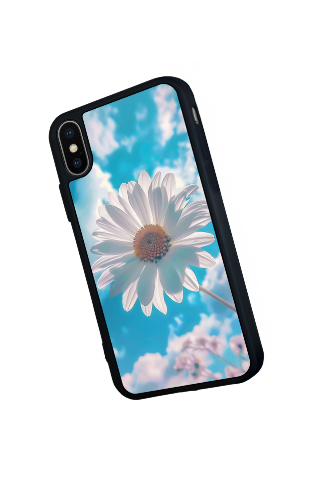 iPhone X/ XS Uyumlu Cicek Tasarımlı Glossy Premium Kılıf