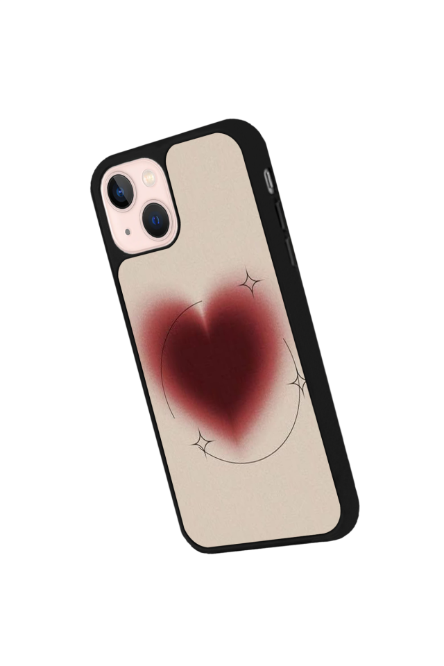 iPhone 13 Mini Uyumlu Kalp Love Tasarımlı Glossy Premium Kılıf