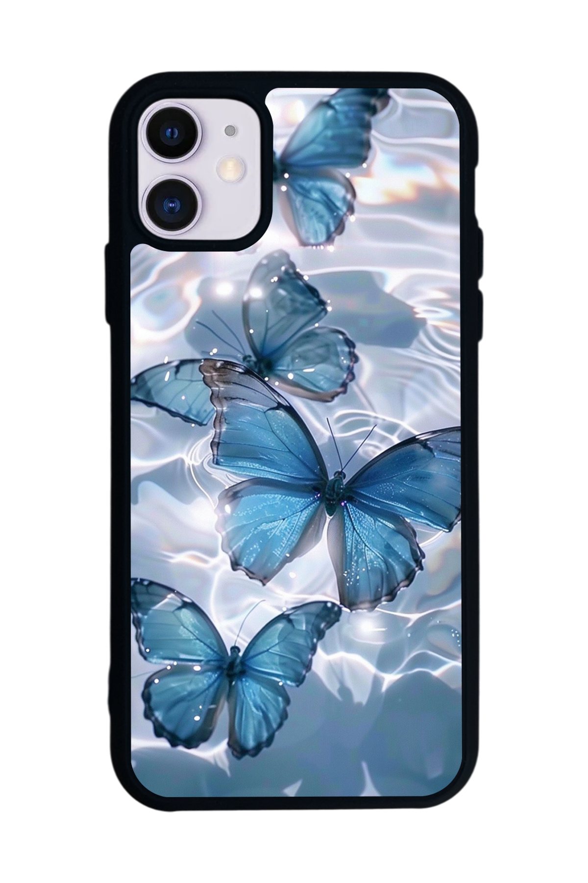 iPhone 11 Uyumlu Kelebek Tasarımlı Glossy Premium Kılıf