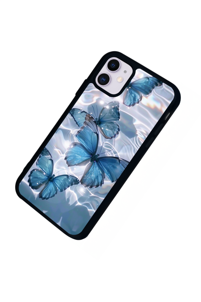 iPhone 11 Uyumlu Kelebek Tasarımlı Glossy Premium Kılıf
