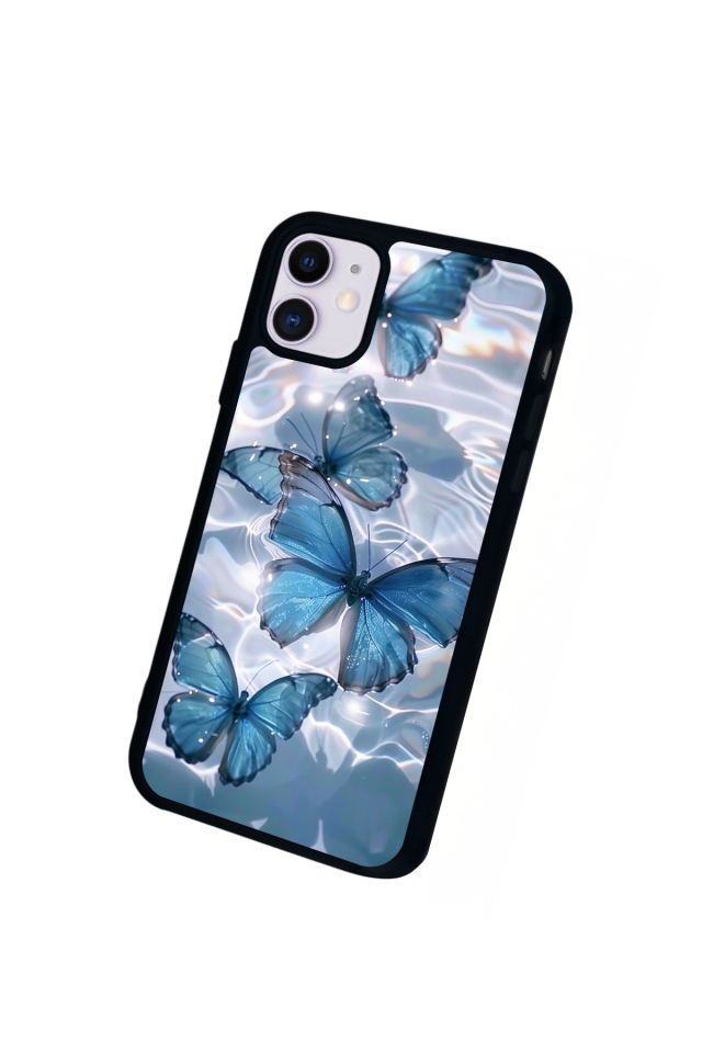 iPhone 11 Uyumlu Kelebek Tasarımlı Glossy Premium Kılıf