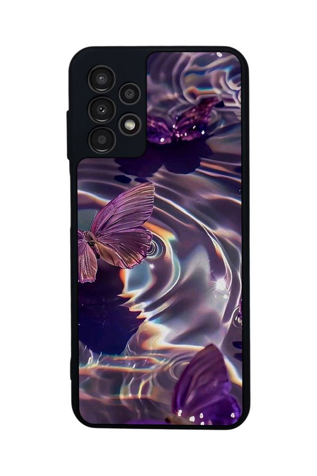 Samsung Galaxy A13 Uyumlu Kelebek Tasarımlı Glossy Premium Kılıf