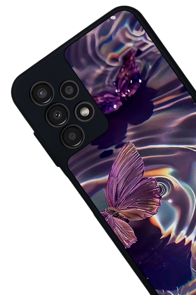 Samsung Galaxy A13 Uyumlu Kelebek Tasarımlı Glossy Premium Kılıf