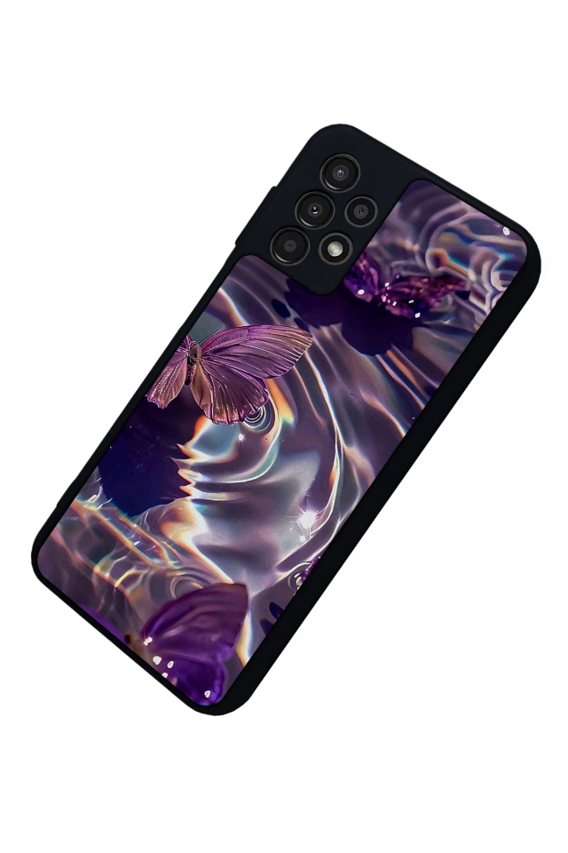 Samsung Galaxy A13 Uyumlu Kelebek Tasarımlı Glossy Premium Kılıf