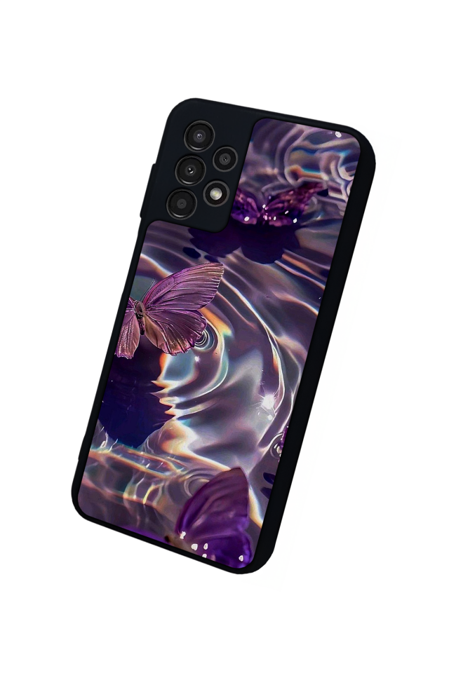 Samsung Galaxy A13 Uyumlu Kelebek Tasarımlı Glossy Premium Kılıf