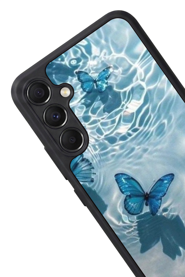 Samsung Galaxy M34 Uyumlu Kelebek Tasarımlı Glossy Premium Kılıf