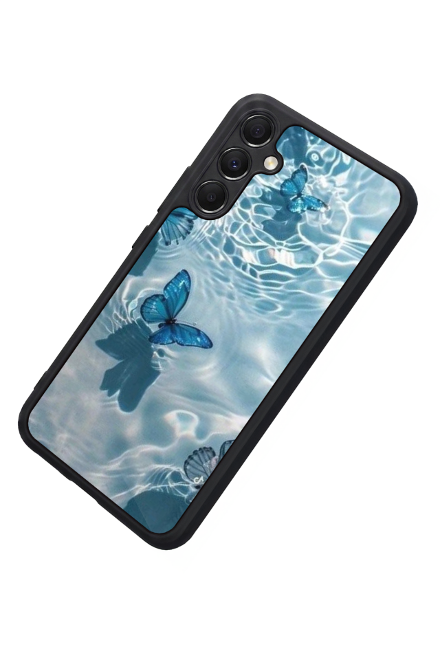 Samsung Galaxy M34 Uyumlu Kelebek Tasarımlı Glossy Premium Kılıf