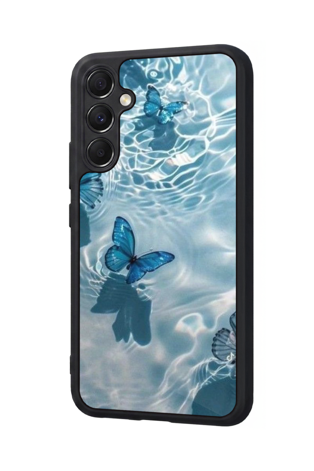 Samsung Galaxy M34 Uyumlu Kelebek Tasarımlı Glossy Premium Kılıf