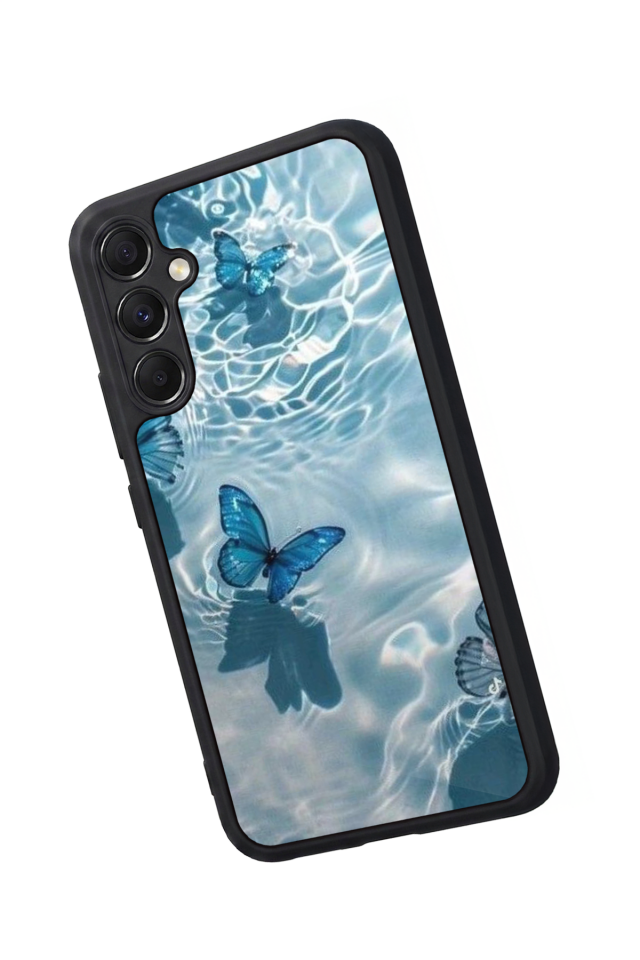 Samsung Galaxy M34 Uyumlu Kelebek Tasarımlı Glossy Premium Kılıf