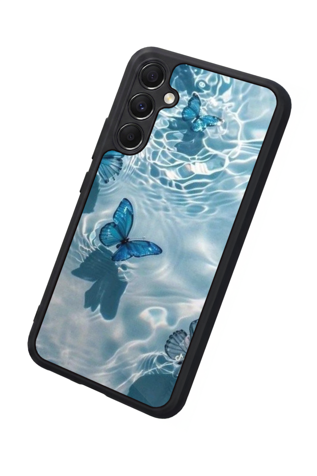 Samsung Galaxy M34 Uyumlu Kelebek Tasarımlı Glossy Premium Kılıf