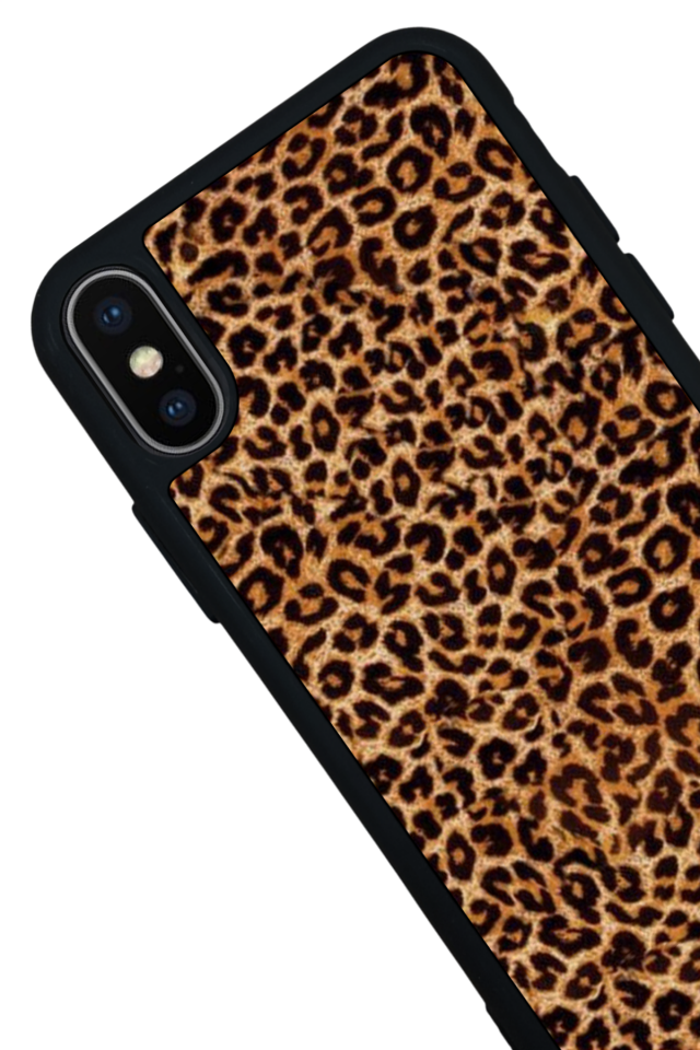 iPhone XS Max Uyumlu Leopar Tasarımlı Glossy Premium Kılıf