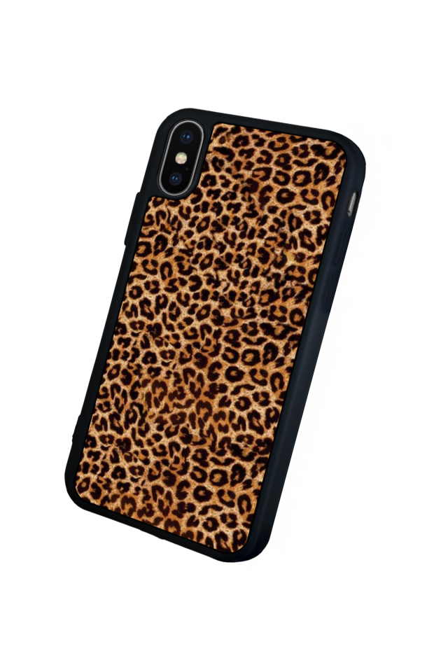 iPhone XS Max Uyumlu Leopar Tasarımlı Glossy Premium Kılıf