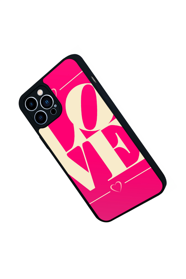 iPhone 12 Pro Max Uyumlu Love Tasarımlı Glossy Premium Kılıf