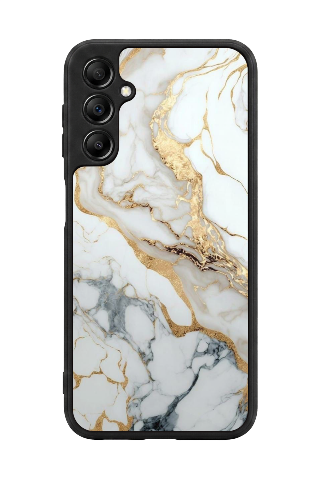 Samsung Galaxy A14 Uyumlu Mermer Marble Tasarımlı Glossy Premium Kılıf